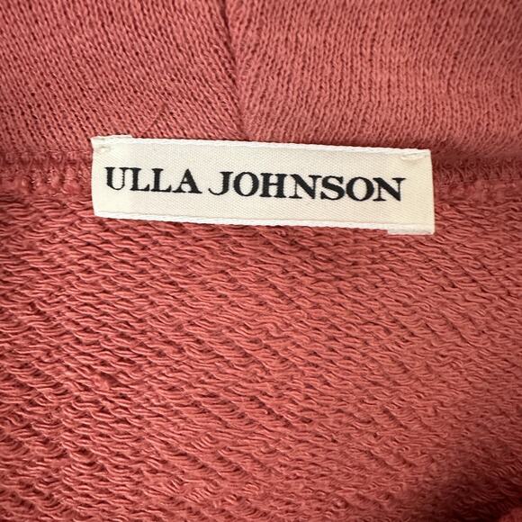 Ulla Johnson Sacha Sweatshirt Womens Medium Puff Sleeve Tassel Hoodie Clay - Picture 6 of 14